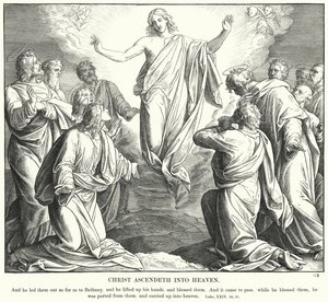 Christus stijgt op naar de hemel door Julius (after) Schnorr von Carolsfeld