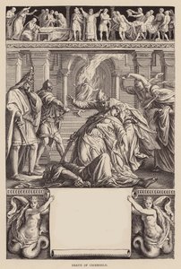 Das Nibelungenlied: De dood van Criemhild door Julius (after) Schnorr von Carolsfeld