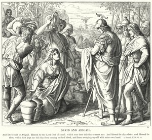 David en Abigail door Julius (after) Schnorr von Carolsfeld