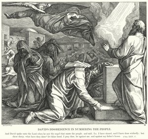 Davids ongehoorzaamheid in het tellen van het volk door Julius (after) Schnorr von Carolsfeld