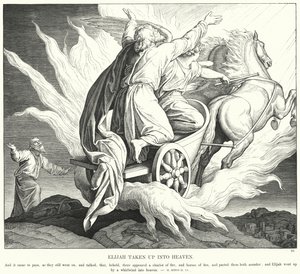 Elia wordt opgenomen in de hemel door Julius (after) Schnorr von Carolsfeld