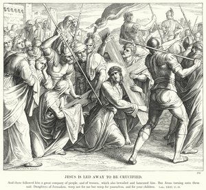 Jezus Wordt Weggevoerd om Gekruisigd te Worden door Julius (after) Schnorr von Carolsfeld