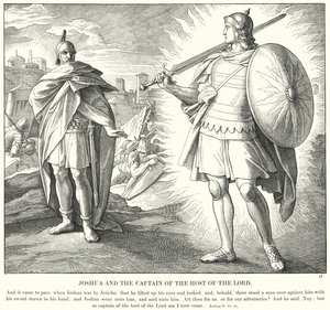 Jozua en de Kapitein van het Leger van de Heer door Julius (after) Schnorr von Carolsfeld