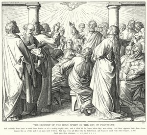 De nederdaling van de Heilige Geest op Pinksterdag
