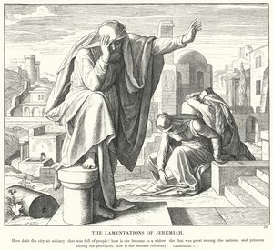 De Klaagliederen van Jeremia door Julius (after) Schnorr von Carolsfeld