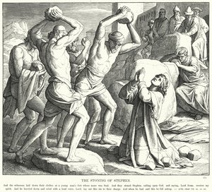 De Steniging van Stefanus door Julius (after) Schnorr von Carolsfeld