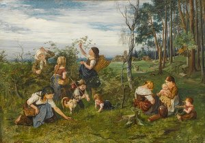 In de frambozen. 1876 door Julius Adam