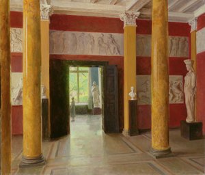 De Zuilenhal in het oude deel van de Hamburg Kunsthalle, 1928