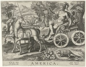 Amerika door Julius Goltzius