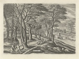 November (De twaalf maanden) door Julius Goltzius