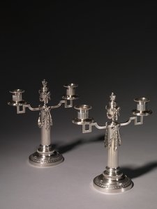 Kandelaar, firma van Peter Carl Fabergé door Julius Rappoport