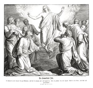 Hemelvaart van Christus, Evangelie van Lucas door Julius Schnorr von Carolsfeld