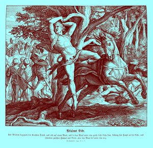 Dood van Absalom, 2 Samuel door Julius Schnorr von Carolsfeld