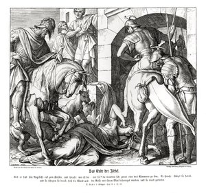 Dood van Izebel door Julius Schnorr von Carolsfeld