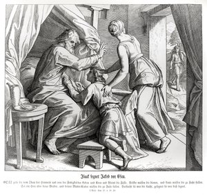 Isaak zegent Jakob in plaats van Esau, Genesis door Julius Schnorr von Carolsfeld