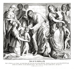 Jezus roept de kinderen bij zich, Evangelie van Marcus