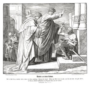 Wonder van de lamme man, Handelingen van de Apostelen door Julius Schnorr von Carolsfeld