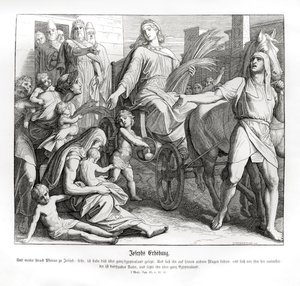 Farao maakt Jozef een leider over Egypte, Genesis door Julius Schnorr von Carolsfeld