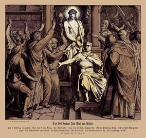 Pontius Pilatus, Evangelie van Johannes door Julius Schnorr von Carolsfeld