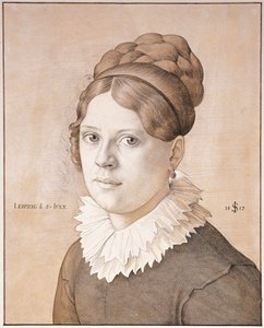Portret van Henriette Schnorr von Carolsfeld, 1817 door Julius Schnorr von Carolsfeld