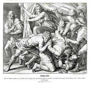 De val van Samson, Rechters door Julius Schnorr von Carolsfeld
