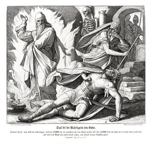 Saul bij de heks van Endor door Julius Schnorr von Carolsfeld