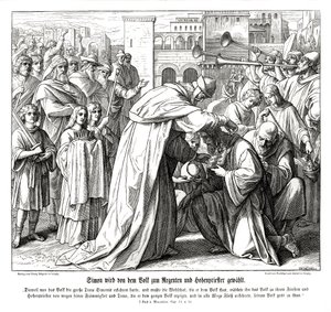 Simon wordt hogepriester aangesteld door Julius Schnorr von Carolsfeld