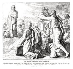 Getuigenis van Johannes de Doper, Evangelie van Johannes door Julius Schnorr von Carolsfeld