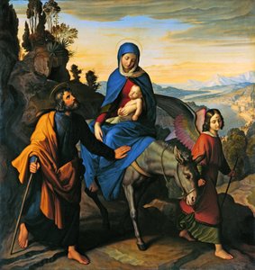 De vlucht naar Egypte door Julius Schnorr von Carolsfeld