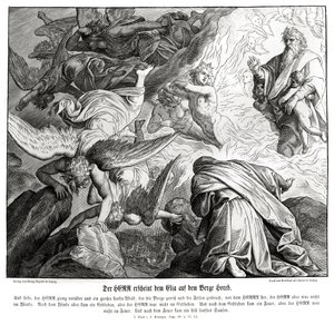 De Heer verschijnt aan Elia op de berg Horeb door Julius Schnorr von Carolsfeld