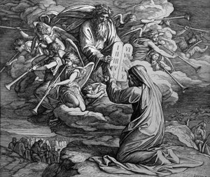 De tafelen van de wet door Julius Schnorr von Carolsfeld
