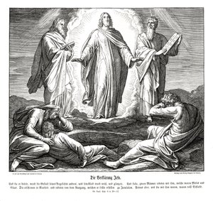 Transfiguratie van Jezus, Evangelie van Lucas door Julius Schnorr von Carolsfeld