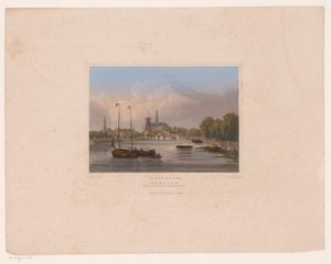 Gezicht op Haarlem door Julius Umbach