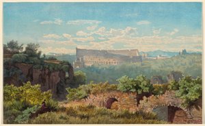 Het Colosseum Gezien vanaf de Palatijnse Heuvel door Julius Zielke