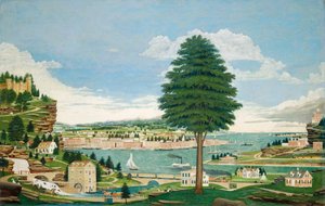 Samengesteld Haventafereel met Kasteel door Jurgan Frederick Huge