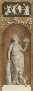 Behangselschildering met bacchante door Jurriaan Andriessen