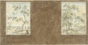 Ontwerp voor de kamerwand in de zaal van Jan de Groot, Keizersgracht 187
