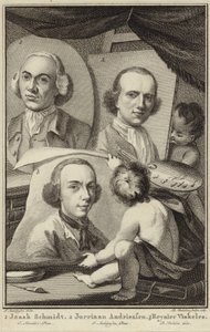 Portretten van Izaak Schmidt, Jurriaen Andriessen en Reinier Vinkeles