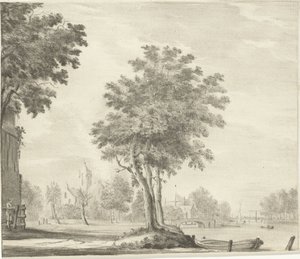 Gezicht op een dorp