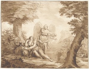 Hagar in de woestijn door Jurriaan Cootwijck