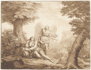 Hagar in de woestijn door Jurriaan Cootwijck
