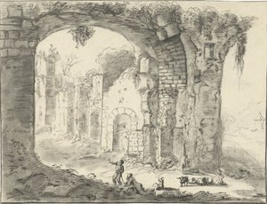Landschap met ruïne