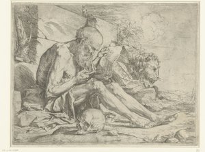Heilige Hieronymus lezend