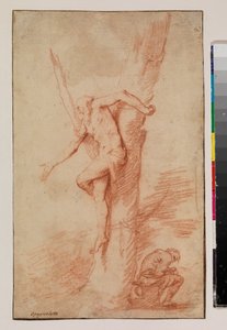 Man vastgebonden aan een boom, en een figuur rustend, 1630-35 door Jusepe de Ribera