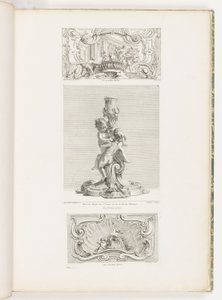 Ornamentpaneel met de ontvoering van Hélène, pl. 24 in Oeuvre door Juste Aurèle Meissonnier