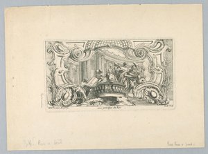 Ornament met Figuren door Juste Aurèle Meissonnier