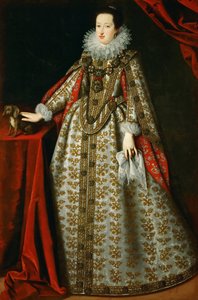 Portret van Eleonora Gonzaga in haar bruidsjurk