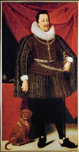 Keizer Ferdinand II, echtgenoot van Maria Anna van Beieren en Eleonore Gonzaga ... (olieverf op doek) door Justus Sustermans