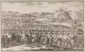 Slag bij Párkány in 1683 door Justus van den Nijpoort