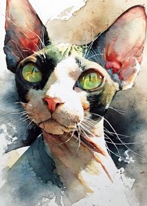 Betoverende Sphynx met groene ogen